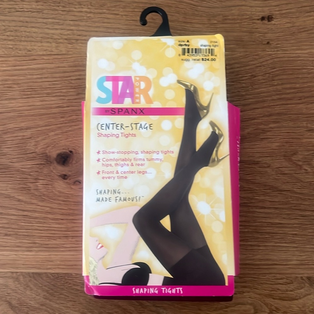 NWT SPANX Star Power Center Stage Shaping Tights Deep Ruby Size A